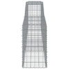 Arched Gabion Baskets 7 pcs 400x50x80/100 cm Galvanised Iron