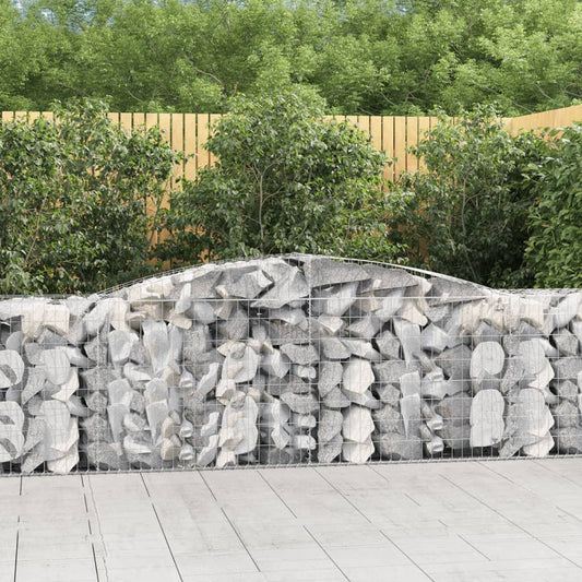 Arched Gabion Baskets 8 pcs 400x50x80/100 cm Galvanised Iron