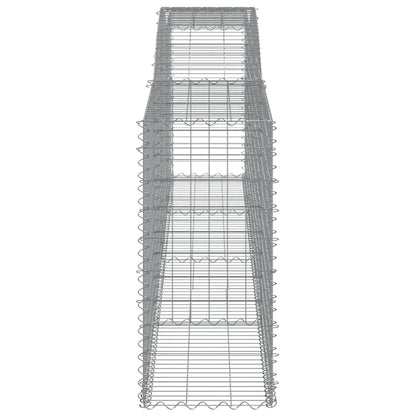 Arched Gabion Baskets 2 pcs 400x50x100/120 cm Galvanised Iron