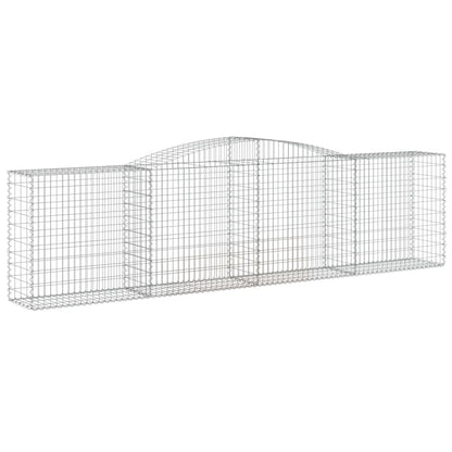 Arched Gabion Baskets 9 pcs 400x50x100/120 cm Galvanised Iron