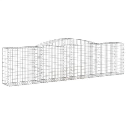 Arched Gabion Baskets 15 pcs 400x50x100/120 cm Galvanised Iron