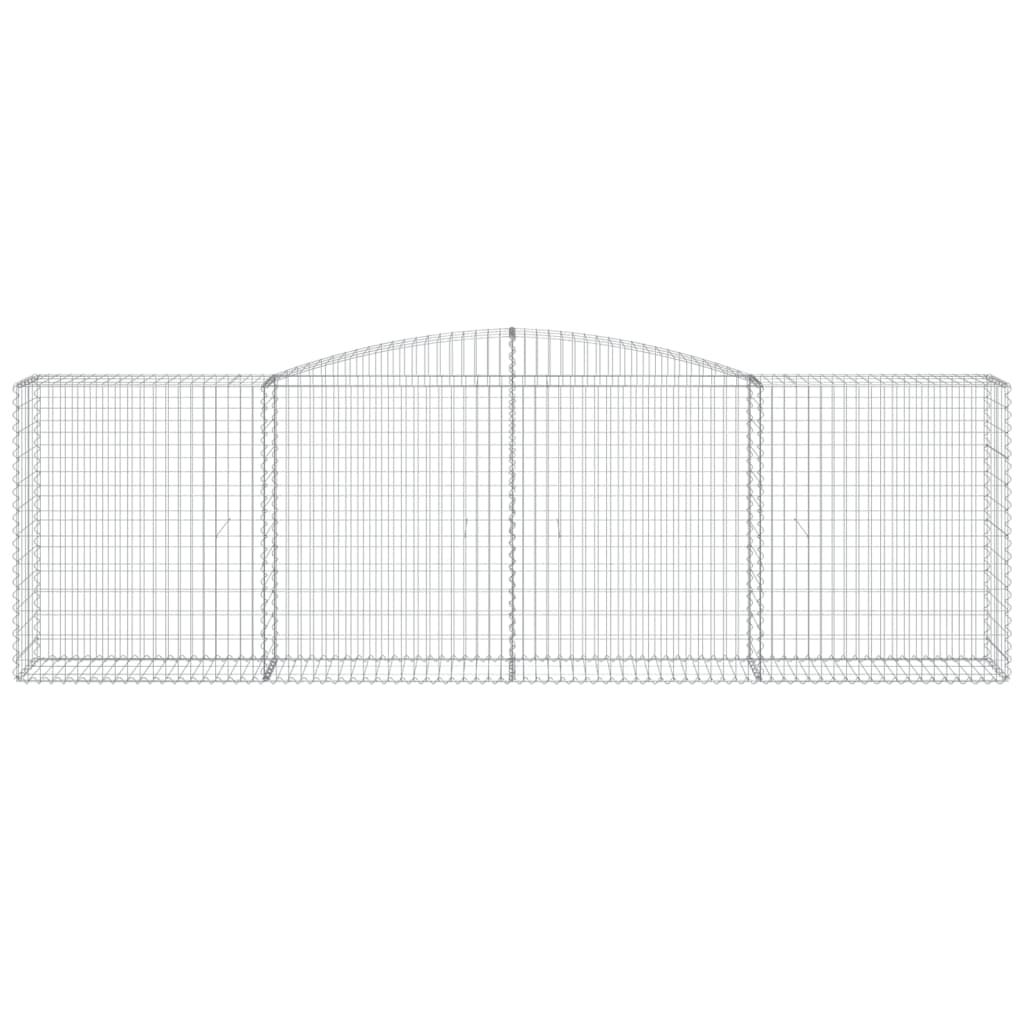 Arched Gabion Baskets 2 pcs 400x50x120/140 cm Galvanised Iron