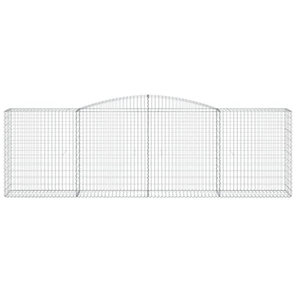 Arched Gabion Baskets 2 pcs 400x50x120/140 cm Galvanised Iron