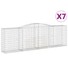 Arched Gabion Baskets 7 pcs 400x50x120/140 cm Galvanised Iron