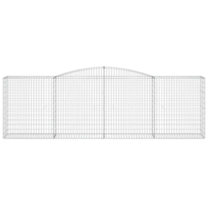 Arched Gabion Baskets 9 pcs 400x50x120/140 cm Galvanised Iron