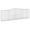Arched Gabion Baskets 15 pcs 400x50x120/140 cm Galvanised Iron