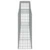 Arched Gabion Baskets 15 pcs 400x50x120/140 cm Galvanised Iron