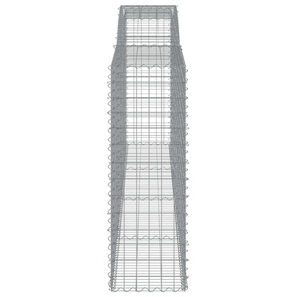 Arched Gabion Baskets 4 pcs 400x50x140/160 cm Galvanised Iron
