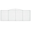 Arched Gabion Baskets 5 pcs 400x50x140/160 cm Galvanised Iron
