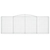 Arched Gabion Baskets 6 pcs 400x50x140/160 cm Galvanised Iron
