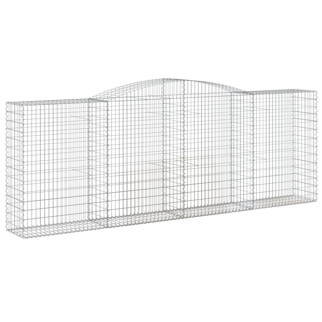 Arched Gabion Baskets 7 pcs 400x50x140/160 cm Galvanised Iron