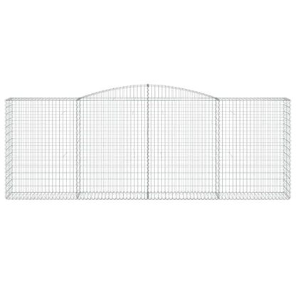 Arched Gabion Baskets 7 pcs 400x50x140/160 cm Galvanised Iron
