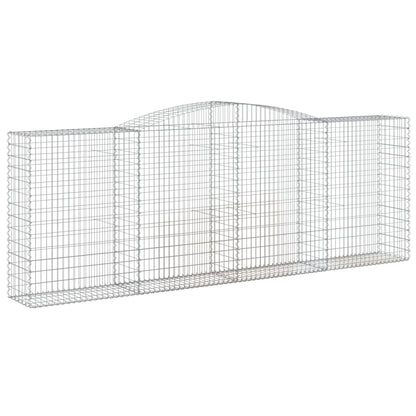 Arched Gabion Baskets 9 pcs 400x50x140/160 cm Galvanised Iron