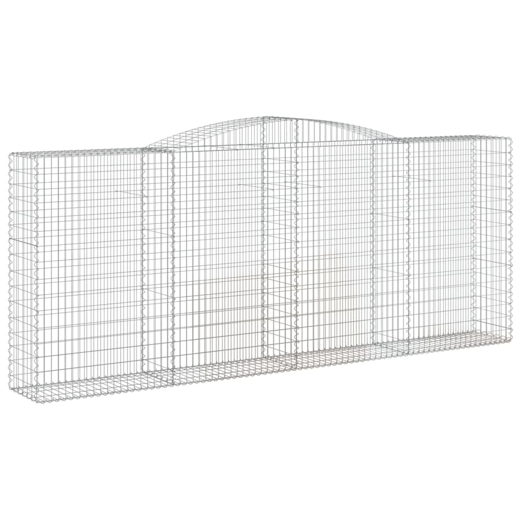 Arched Gabion Baskets 5 pcs 400x50x160/180 cm Galvanised Iron