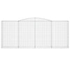 Arched Gabion Baskets 5 pcs 400x50x160/180 cm Galvanised Iron