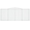 Arched Gabion Baskets 6 pcs 400x50x160/180 cm Galvanised Iron