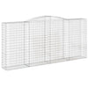 Arched Gabion Baskets 3 pcs 400x50x180/200 cm Galvanised Iron