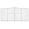 Arched Gabion Baskets 3 pcs 400x50x180/200 cm Galvanised Iron