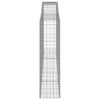 Arched Gabion Baskets 3 pcs 400x50x180/200 cm Galvanised Iron