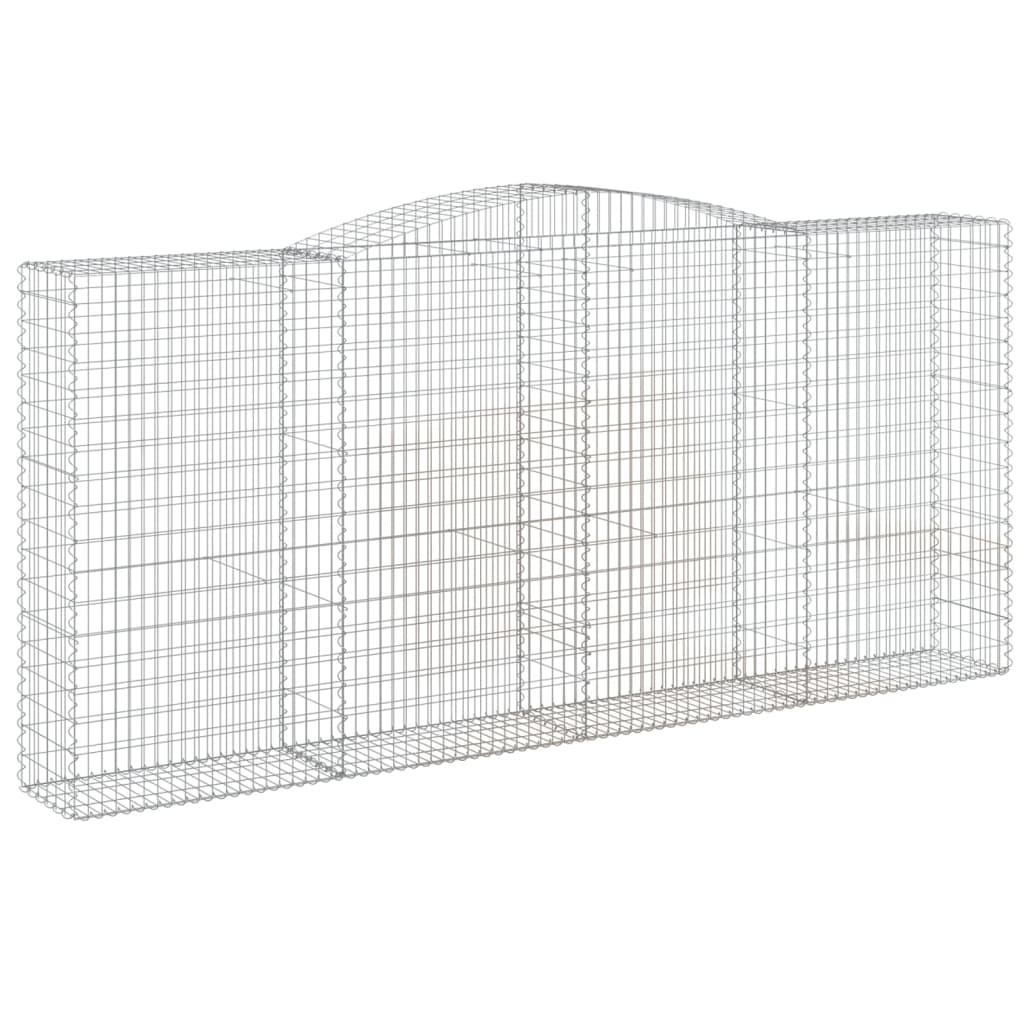 Arched Gabion Baskets 8 pcs 400x50x180/200 cm Galvanised Iron