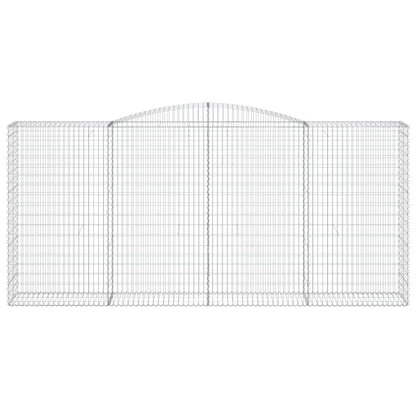 Arched Gabion Baskets 8 pcs 400x50x180/200 cm Galvanised Iron