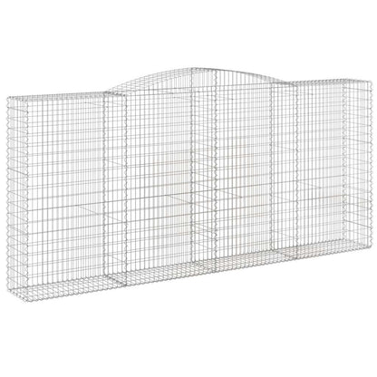 Arched Gabion Baskets 10 pcs 400x50x180/200 cm Galvanised Iron