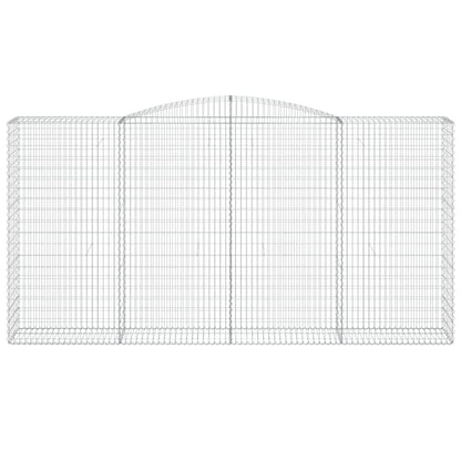 Arched Gabion Baskets 2 pcs 400x50x200/220 cm Galvanised Iron