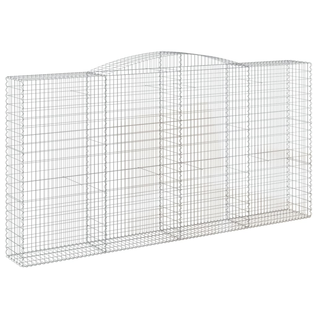 Arched Gabion Baskets 3 pcs 400x50x200/220 cm Galvanised Iron