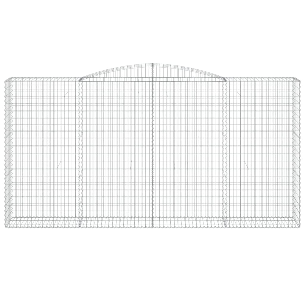 Arched Gabion Baskets 9 pcs 400x50x200/220 cm Galvanised Iron