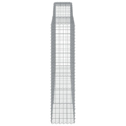Arched Gabion Baskets 9 pcs 400x50x200/220 cm Galvanised Iron