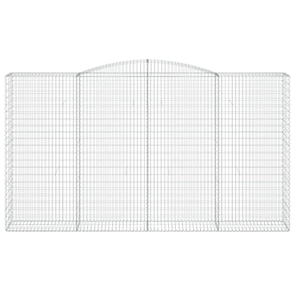 Arched Gabion Baskets 3 pcs 400x50x220/240 cm Galvanised Iron