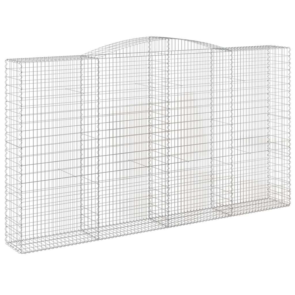Arched Gabion Baskets 5 pcs 400x50x220/240 cm Galvanised Iron