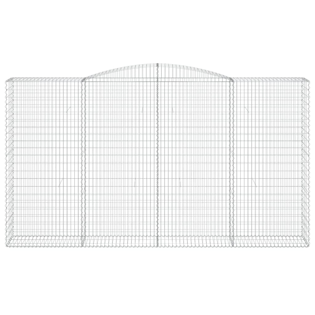 Arched Gabion Baskets 9 pcs 400x50x220/240 cm Galvanised Iron