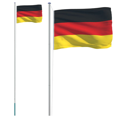 Germany Flag and Pole 6.23 m Aluminium