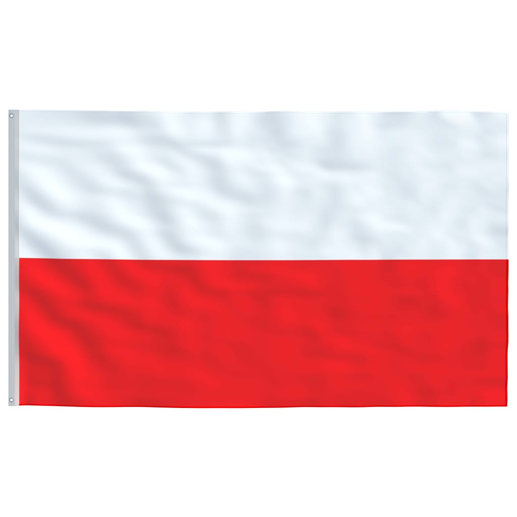 Poland Flag and Pole 6.23 m Aluminium