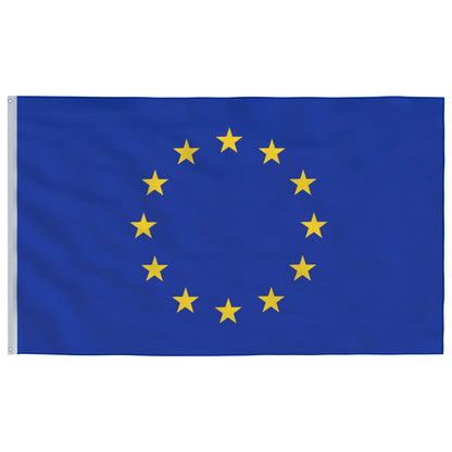 Europe Flag and Pole 6.23 m Aluminium