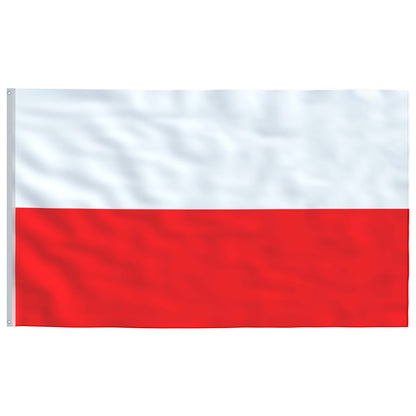 Poland Flag and Pole 5.55 m Aluminium