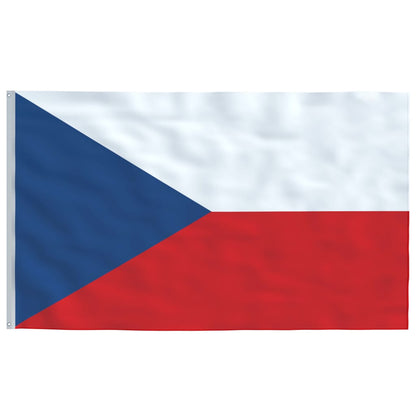 Czech Flag and Pole 5.55 m Aluminium