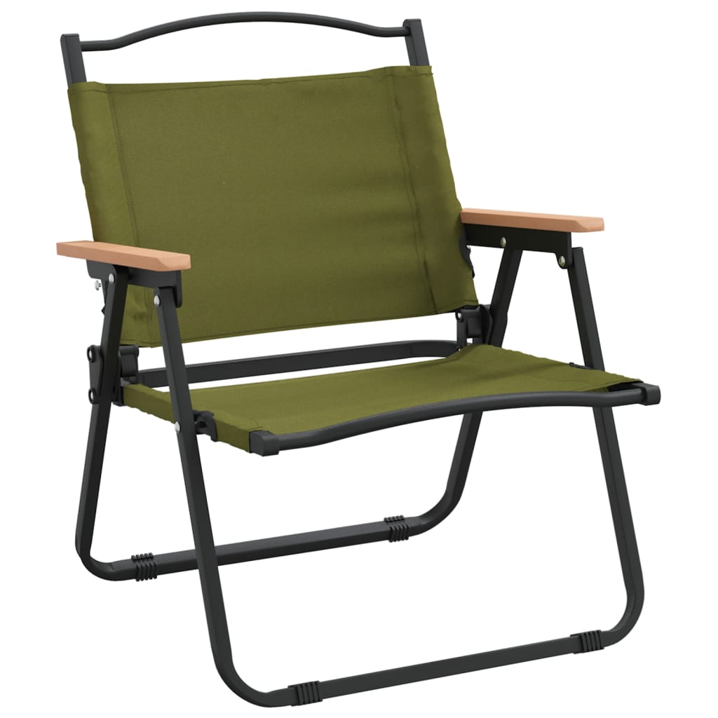 Camping Chairs 2 pcs Green 54x43x59cm Oxford Fabric