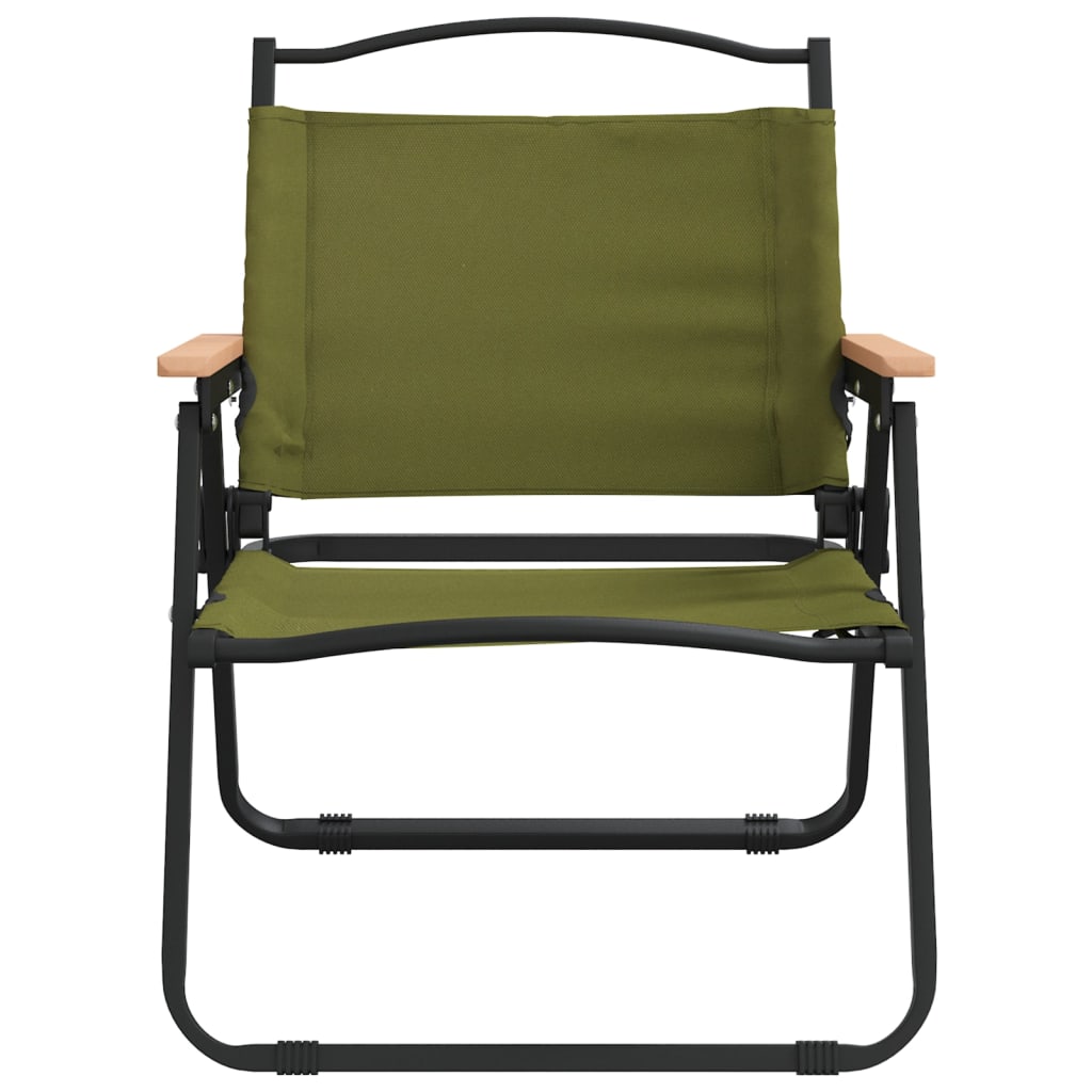 Camping Chairs 2 pcs Green 54x43x59cm Oxford Fabric