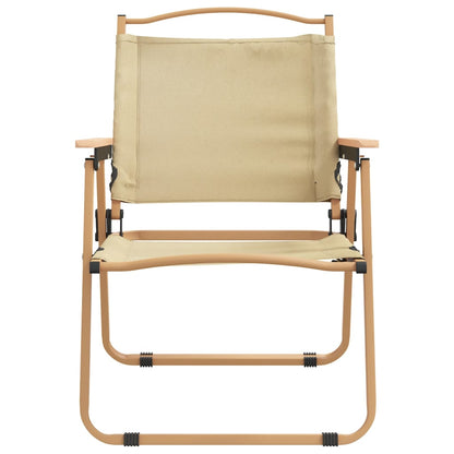 Camping Chairs 2 pcs Beige 54x55x78 cm Oxford Fabric