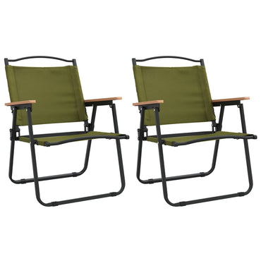 Camping Chairs 2 pcs Green 54x55x78 cm Oxford Fabric