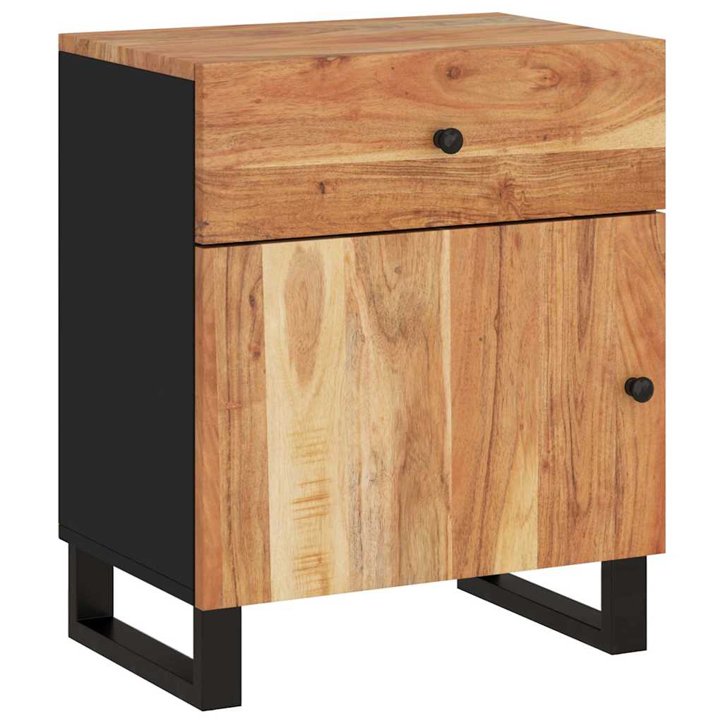Bedside Cabinet 50x33x60 cm Solid Wood Acacia&Engineered Wood