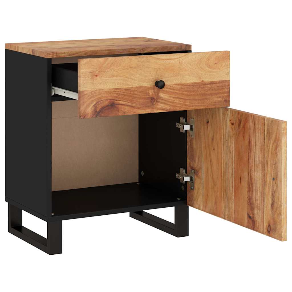 Bedside Cabinet 50x33x60 cm Solid Wood Acacia&Engineered Wood