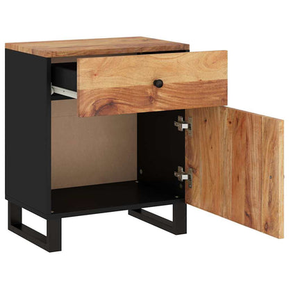 Bedside Cabinet 50x33x60 cm Solid Wood Acacia&Engineered Wood