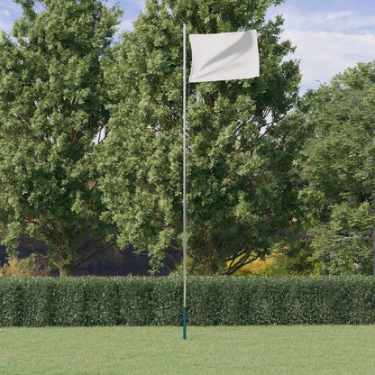 Sectional Flagpole Silver 6.23 m Aluminium