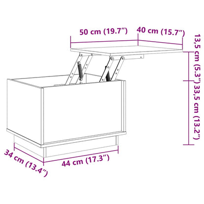 Coffee Table White 40x50x35 cm Solid Wood Pine