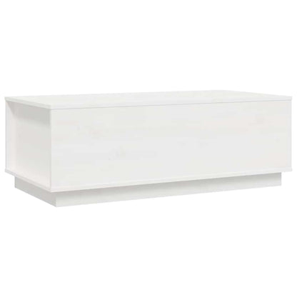 Coffee Table White 100x50x35 cm Solid Wood Pine