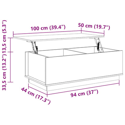 Coffee Table White 100x50x35 cm Solid Wood Pine