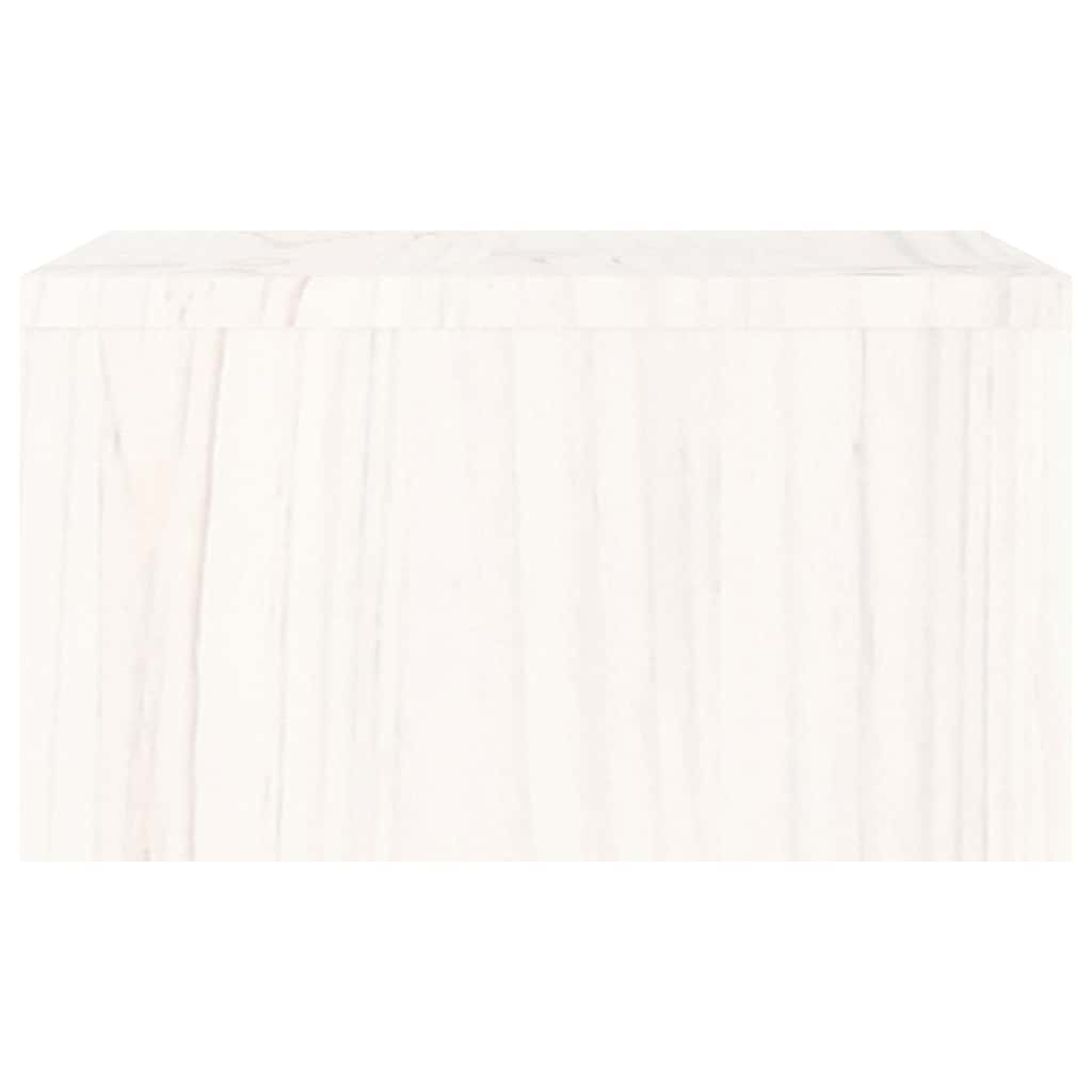 Monitor Stand White 50x27x15 cm Solid Wood Pine